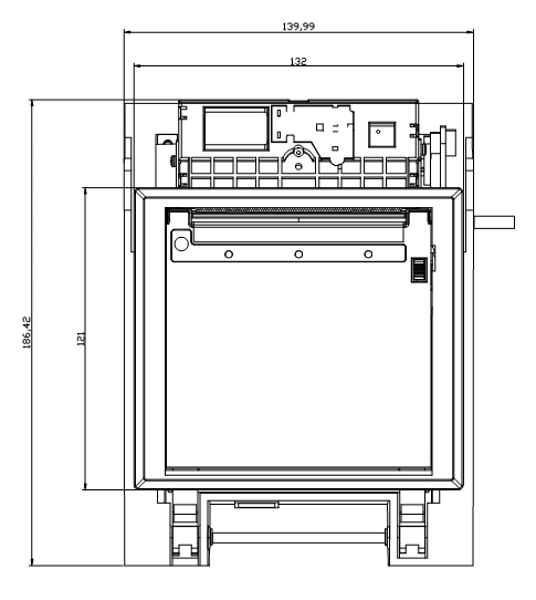 80mm RS232/Ttl USB Embedded Panel Receipt Printer 2inch Thermal Kiosk Printer with Key