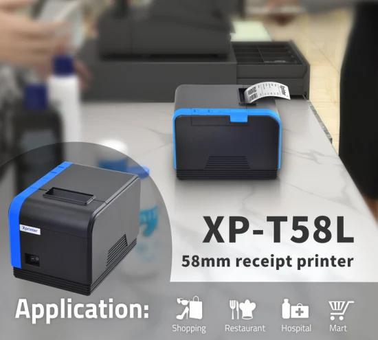 Xprinter XP-T58L OEM 58mm USB Impressora térmica de recibos Suporte Download do driver