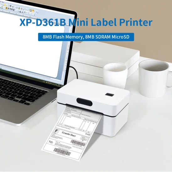 Xprinter XP-D361B impressora de etiquetas de código de barras térmica de alta qualidade de 3 polegadas para desktop para logística