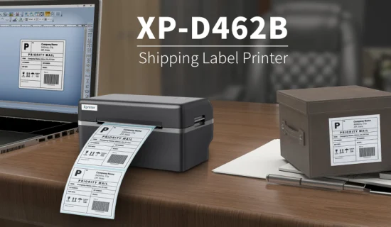 Xprinter XP-D462B ODM Impressão de alta velocidade Impressora de etiquetas térmica de 4 polegadas Impressora portátil de etiquetas de remessa