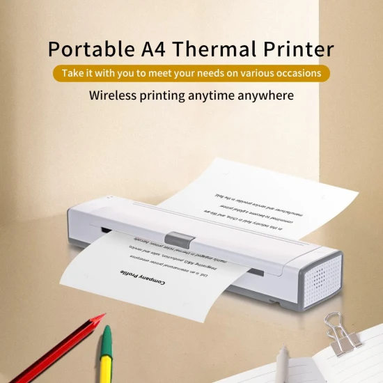 Xprinter XP-T81 De volta ao material escolar Mini móvel portátil Bluetooth WIFI USB A4 Tamanho do papel Impressora de transferência térmica para escritório