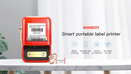 Niimbot B21 Jóias etiqueta térmica mini impressora portátil de código de barras